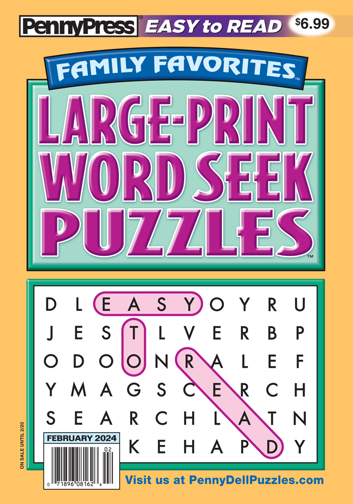 Large Print Family Favorites Word Seek