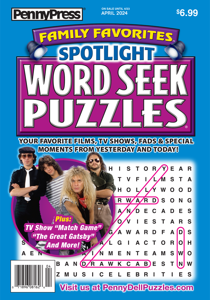 Family Favorites Spotlight Word Seek Puzzles