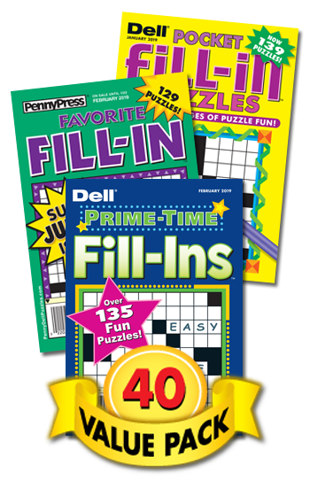 Penny & Dell Fill-In Puzzles Value Pack-40