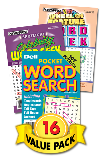 Penny & Dell Word Seek/Search Value Pack-16