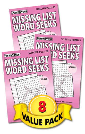 Missing List Word Seek Value Pack-8