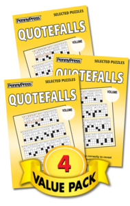 Quotefalls Value Pack-4 - Penny Dell Puzzles