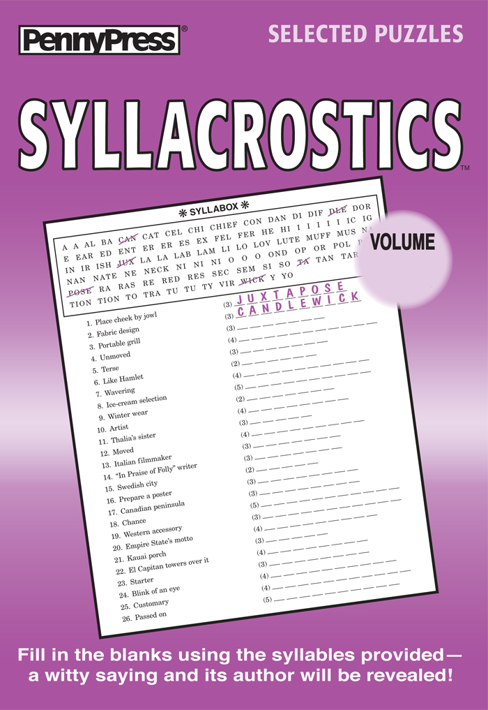 Syllacrostics