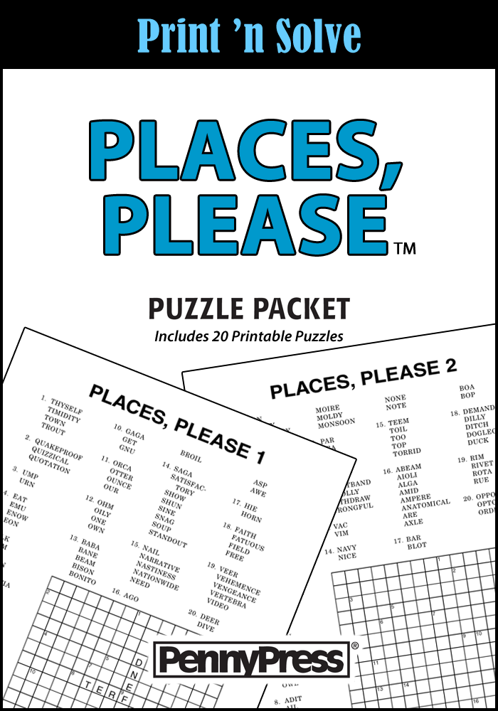Places, Please Puzzle Packet