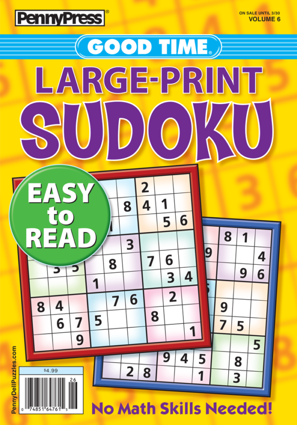 Good Time Large Print Sudoku Penny Dell Puzzles