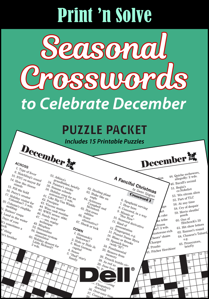 Seasonal Crosswords to Celebrate December Puzzle Packet