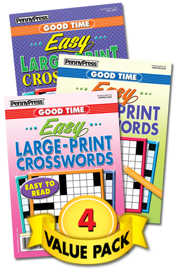 Good Time Easy Large-Print Crosswords Value Pack-4