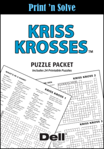 Kriss Krosses Puzzle Packet - Penny Dell Puzzles