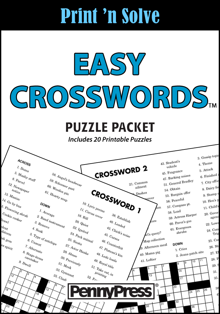 Easy Crosswords Puzzle Packet, Vol. 1
