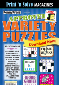 Print ‘n Solve Magazines: Approved Variety Puzzles - Penny Dell Puzzles