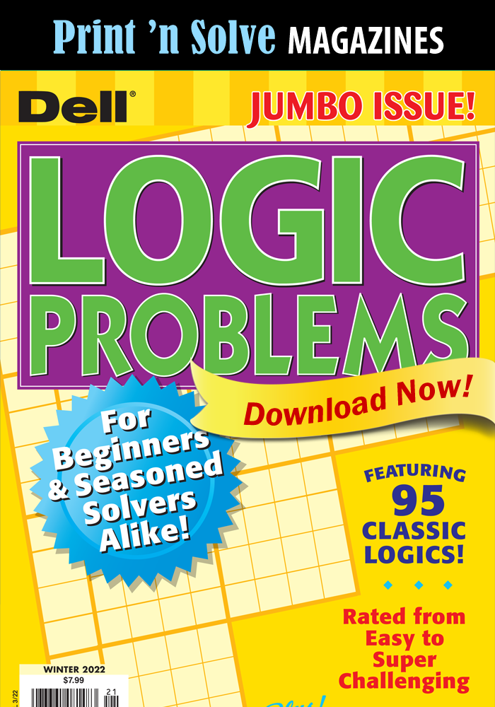 Print ‘n Solve Magazines: Dell Logic Problems