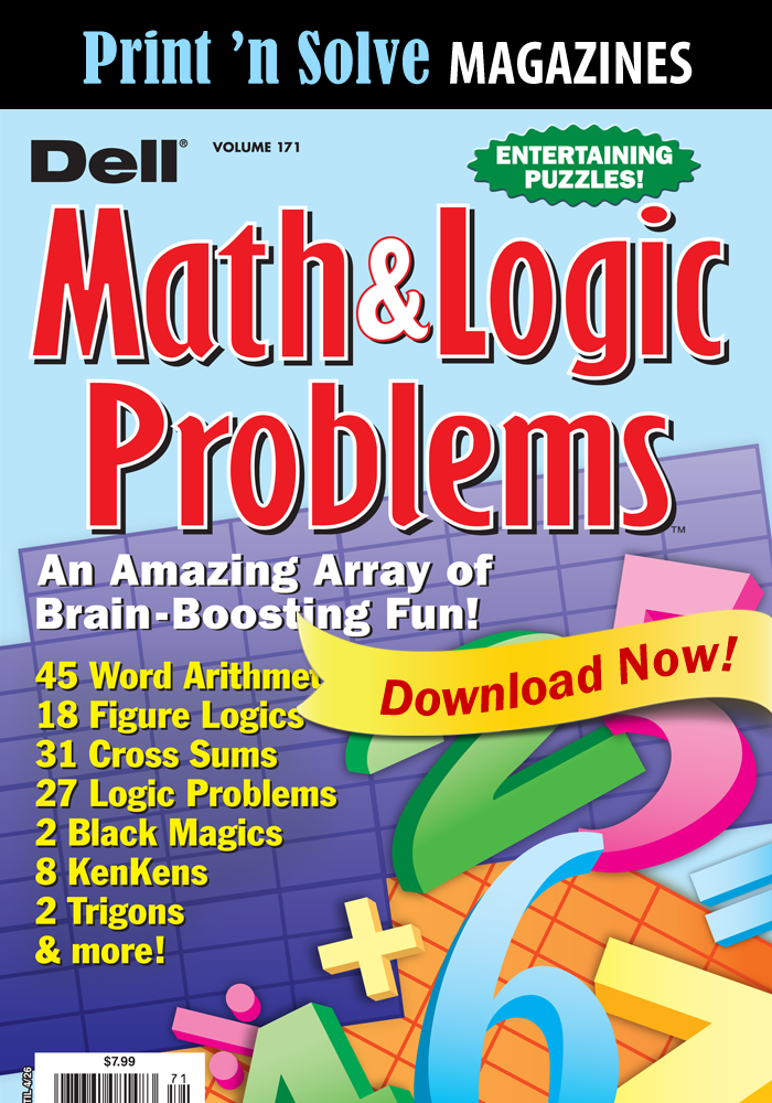 Print ‘n Solve Magazines: Dell Math & Logic Problems
