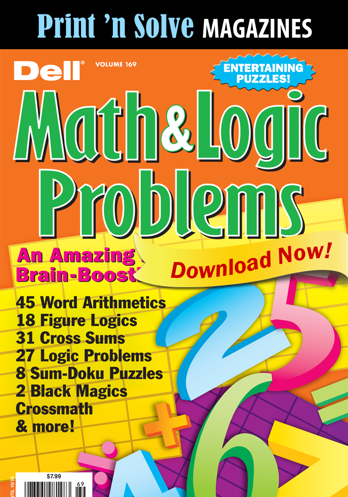 Print ‘n Solve Magazines: Dell Math & Logic Problems