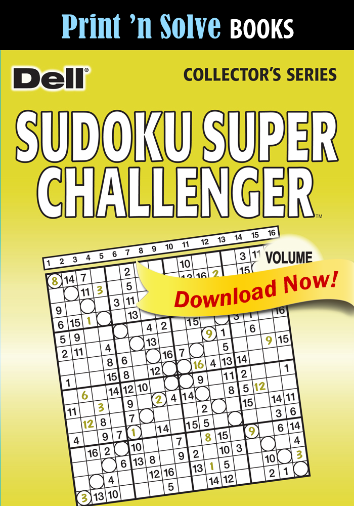 Print ‘n Solve Books: Sudoku Super Challenger