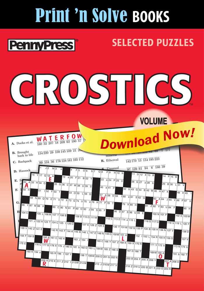Print ‘n Solve Books: Crostics
