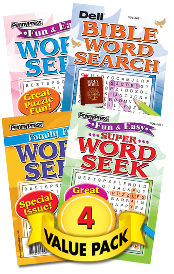 Family Fun & Easy Word Seek 4-Pack
