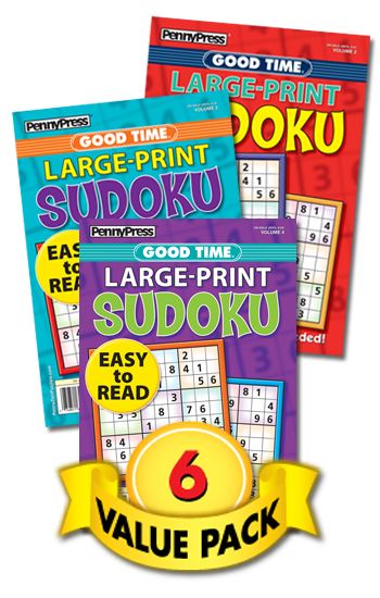 Good Time Large Print Sudoku Value Pack-6