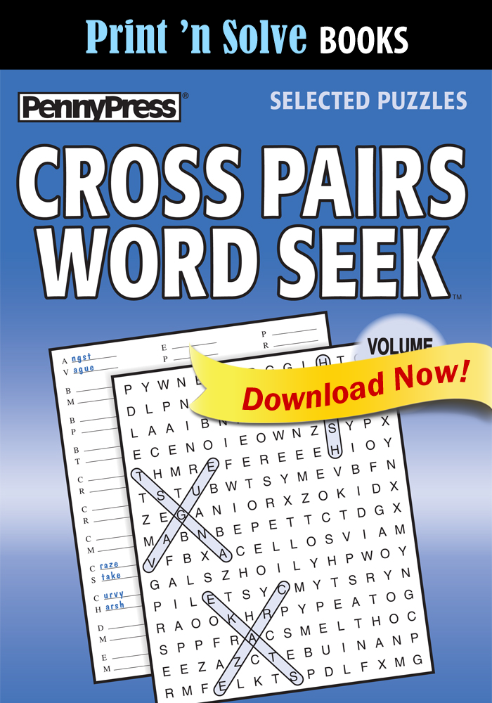 Print ‘n Solve Books: Cross Pairs Word Seek