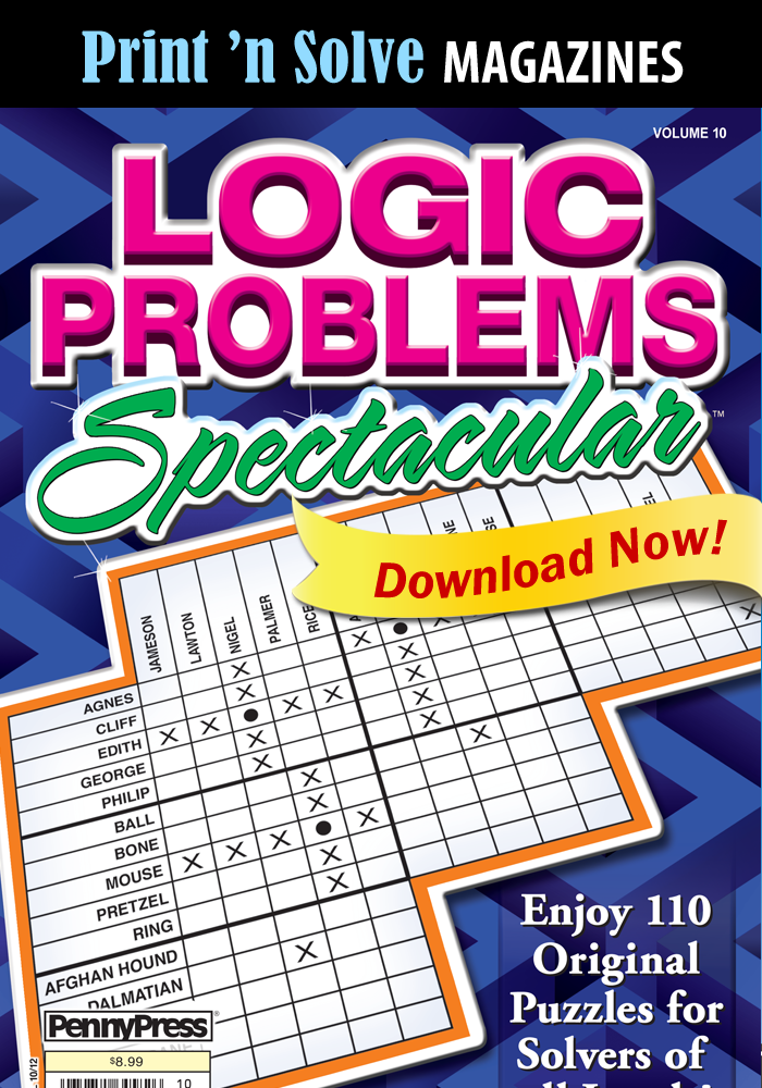 Print ‘n Solve Magazines: Logic Problems Spectacular
