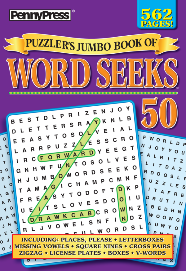 Puzzler s jumbo book of word seeks penny dell puzzles