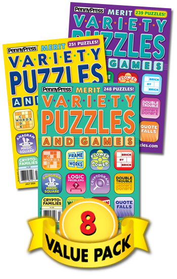 Merit Variety Puzzles and Games Value Pack-8