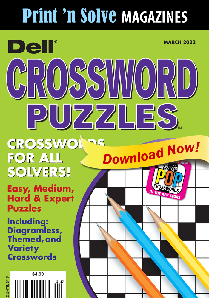 Print ‘n Solve Magazines: Dell Crossword Puzzles