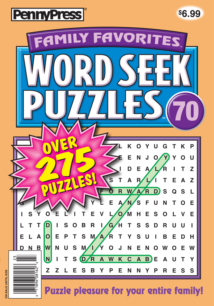 PennyPress Family Favorites Word Seek Puzzles Book 2020 Ship for sale online 