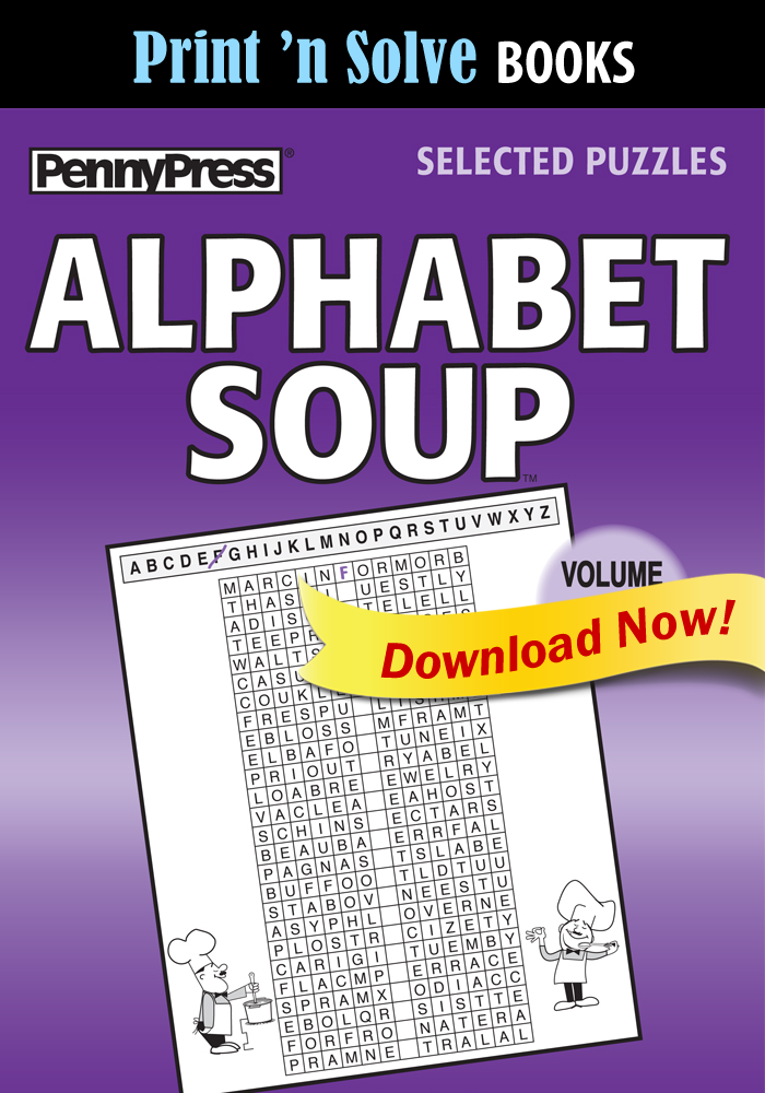 Print ‘n Solve Books: Alphabet Soup