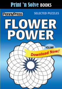 Print ‘n Solve Books: Flower Power - Penny Dell Puzzles