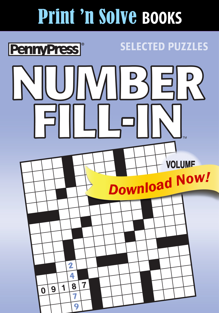 Print ‘n Solve Books: Number Fill-In