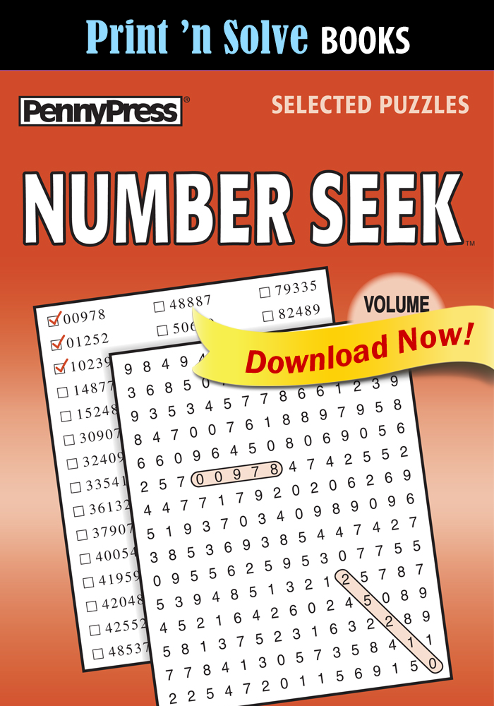 Print ‘n Solve Books: Number Seek