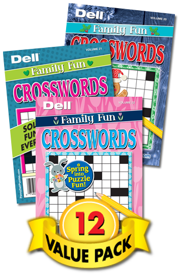 Family Fun Easy Crosswords Value Pack-12