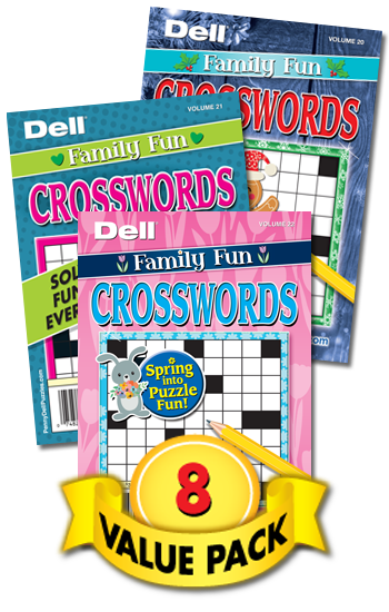 Family Fun Easy Crosswords Value Pack-8