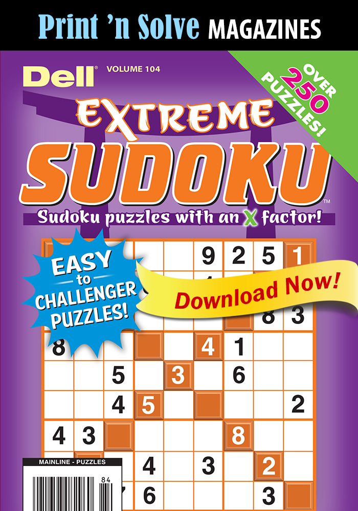 Print ‘n Solve Magazines: Dell Extreme Sudoku