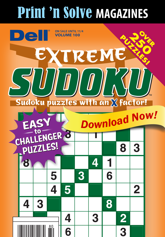 Print ‘n Solve Magazines: Dell Extreme Sudoku
