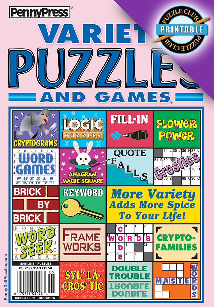 Printable Club: Variety Puzzles and Games