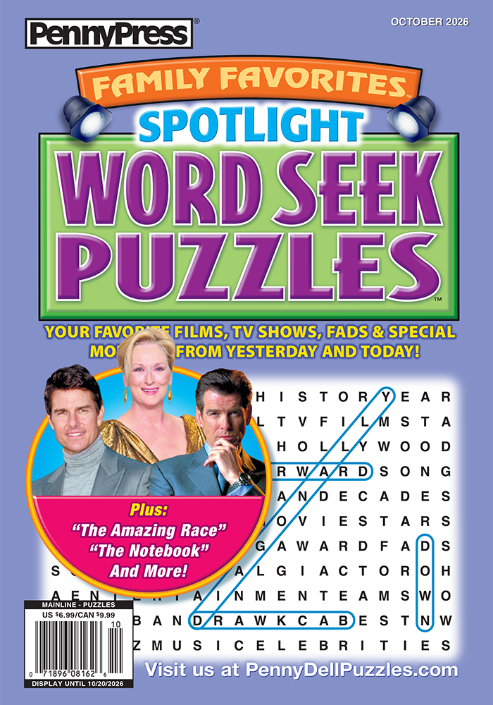 Family Favorites Spotlight Word Seek Puzzles