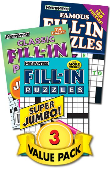 Fill-In Puzzles Value Pack-3