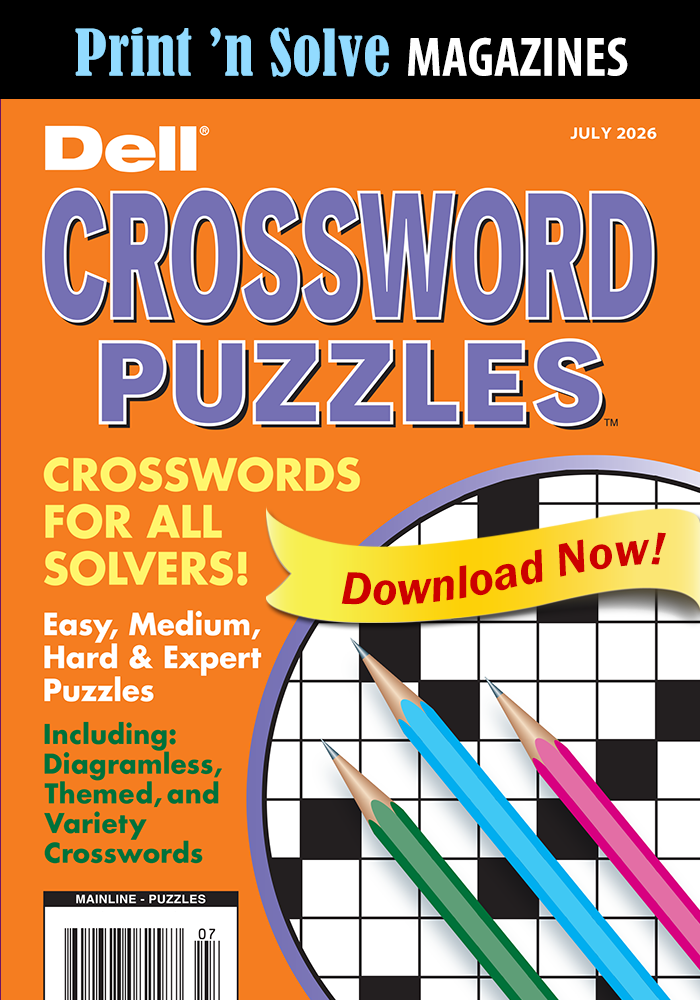 Print ‘n Solve Magazines: Dell Crossword Puzzles