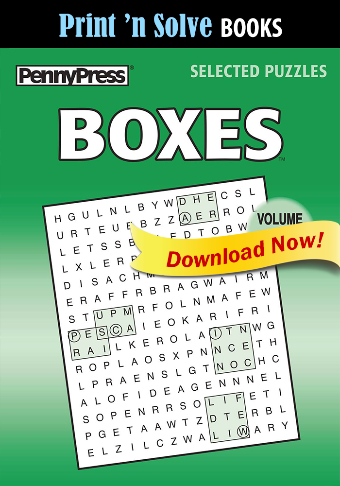 Print ‘n Solve Books: Boxes